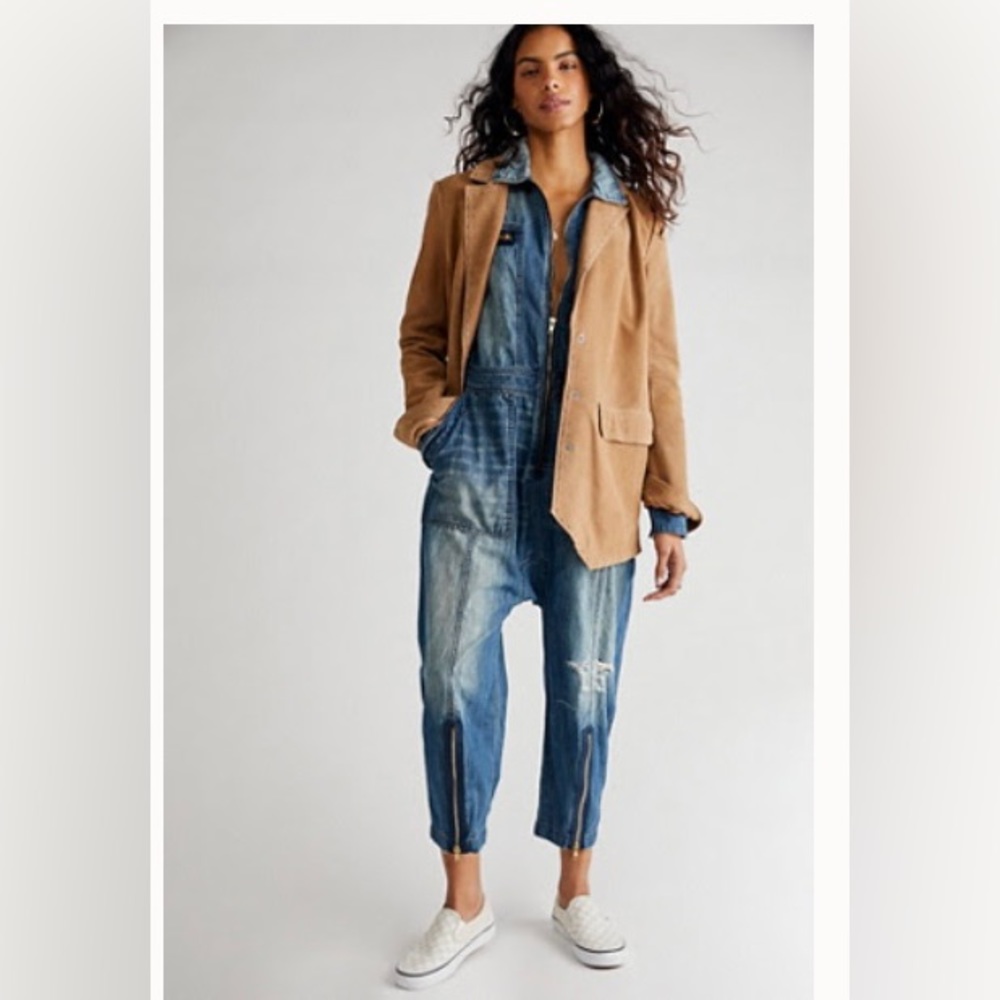 Free People Denim Jumpsuit, size M
